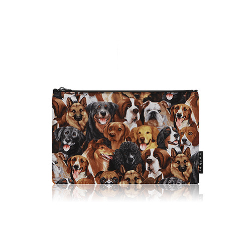 nother Dog Natural Pouch / 나더 강아지 패턴 파우치 (Medium)