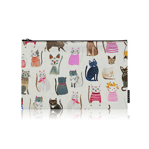 nother Cool Cats Pouch / 나더 고양이 일러스트 파우치 (Large)